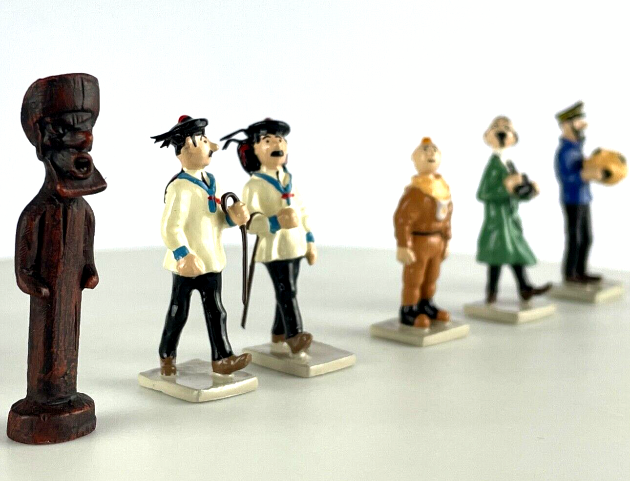 Pixi Mini Serie Tintin Set 46234 "La Tresor Rackhame" 2008 6x Metal Figurines