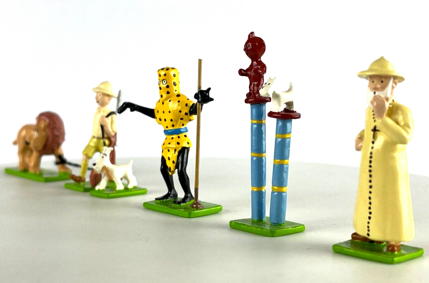 Pixi Mini Serie Tintin Set 46244 "Tintin Au Congo" 2009 6x Metal Figurines RARE