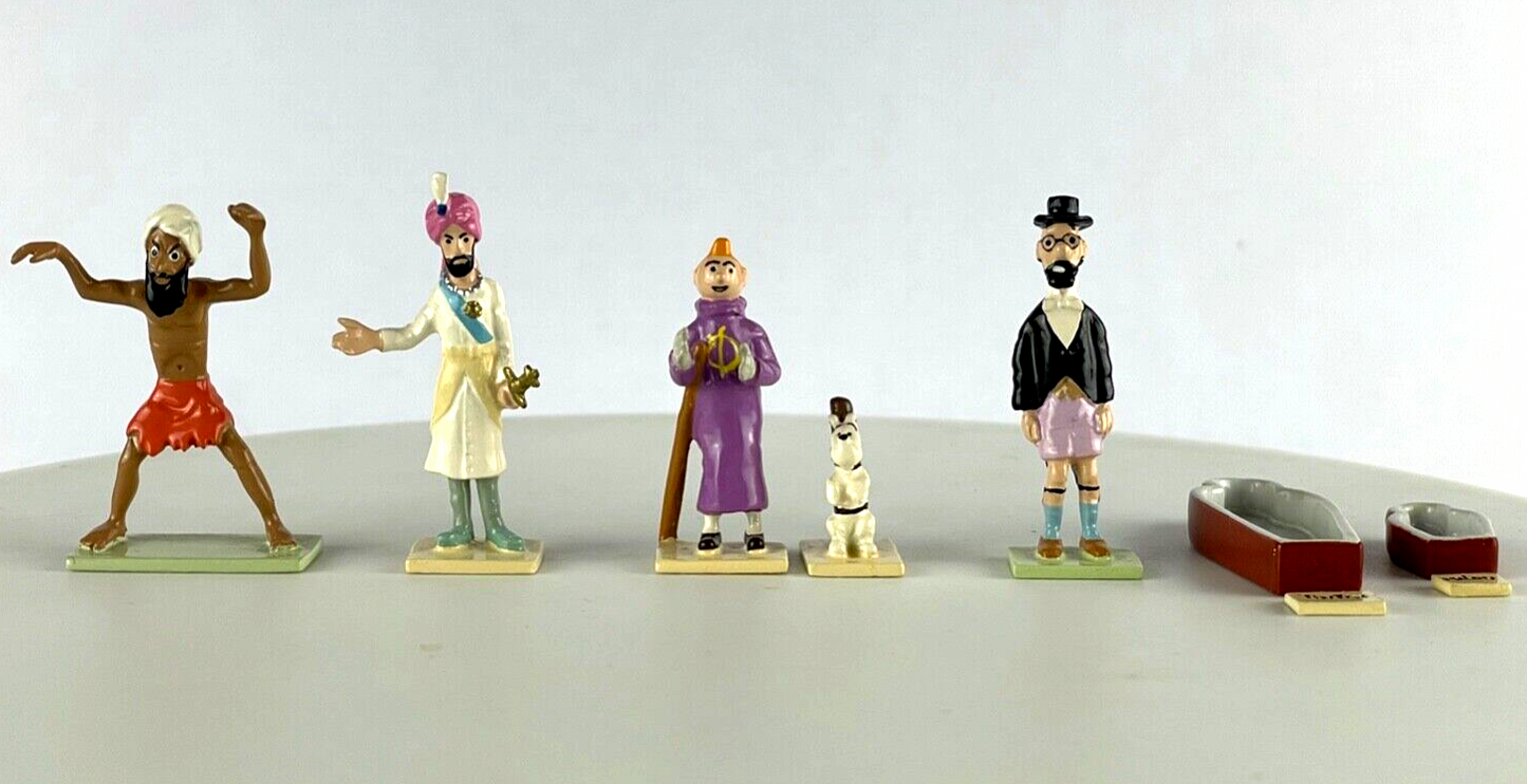 Pixi Mini Serie Tintin Set 46911 "Cigares Pharaon" 1998 6x Metal Figurines RARE