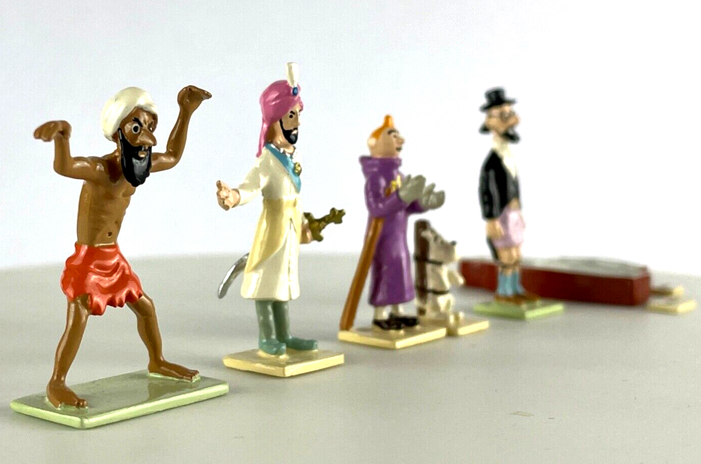 Pixi Mini Serie Tintin Set 46911 "Cigares Pharaon" 1998 6x Metal Figurines RARE