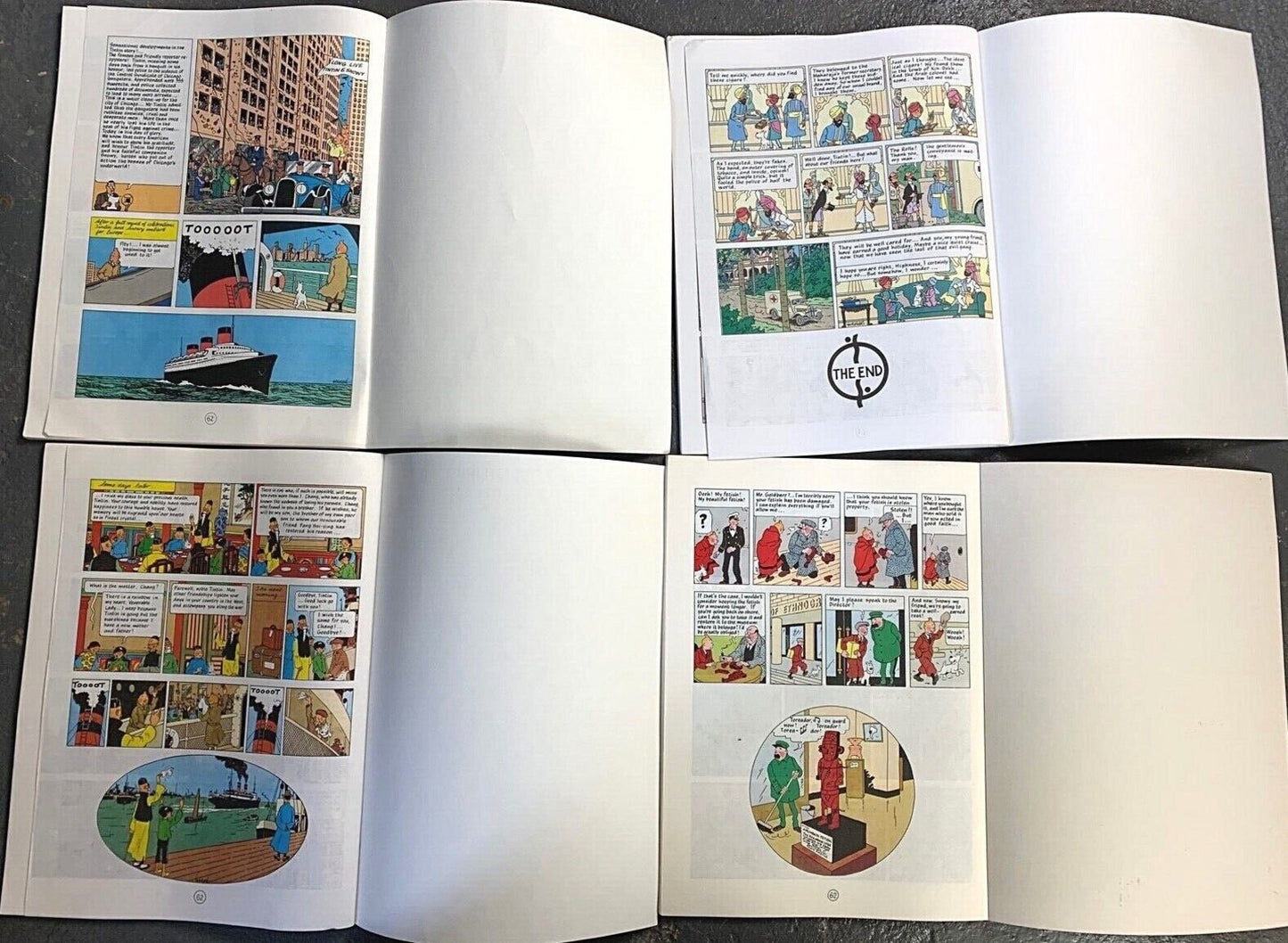 Set of 22 Vintage Mammoth Tintin Paperback Books: Hyslop text by Herge Comic Lot