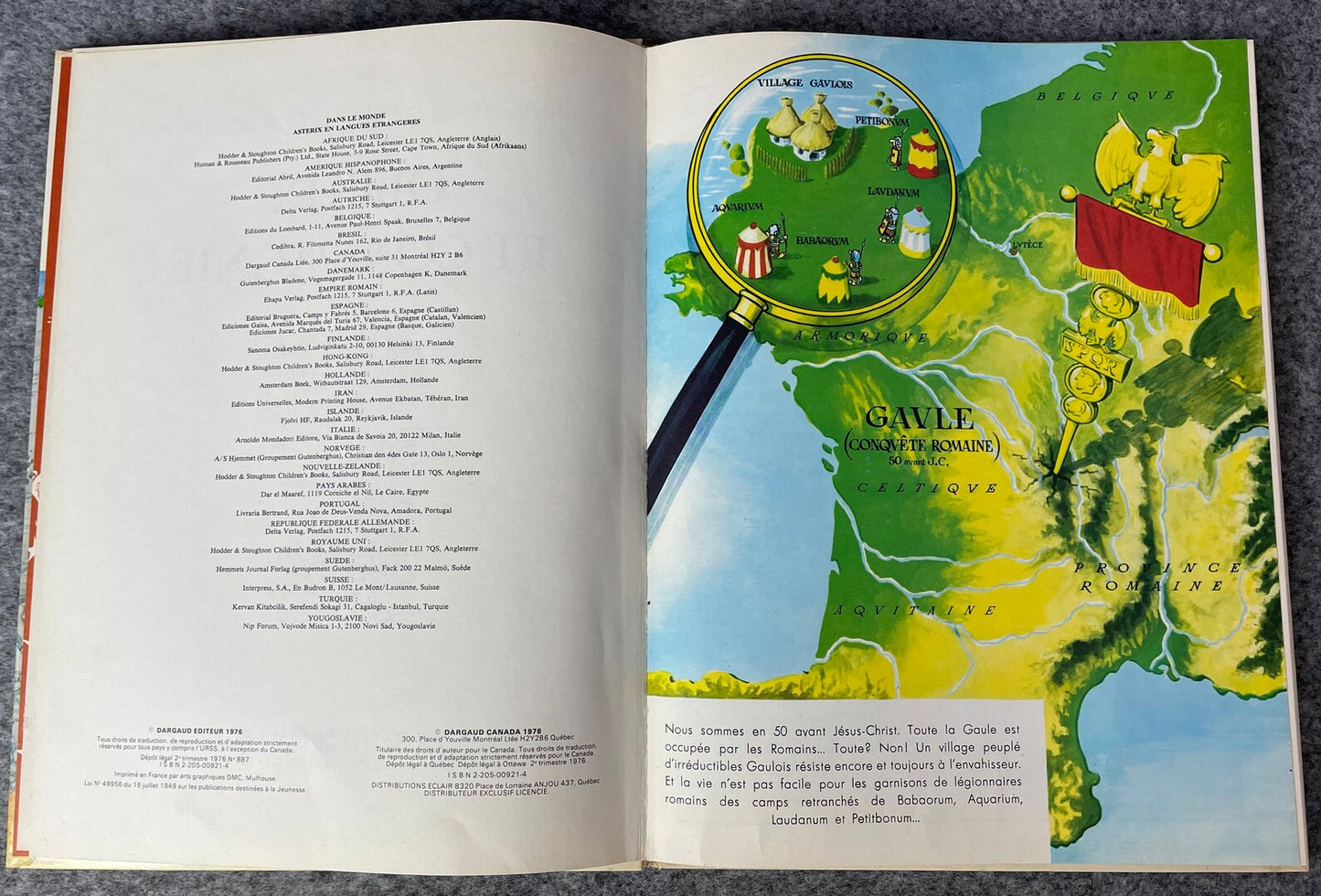 Obélix et Compagnie 1976 1st Belgian Edition Dargaud Hardback Asterix Book EO