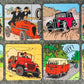 "Le Voitures Tintin" Coaster set x8 by Moulinsart Fine Card Car Placemat