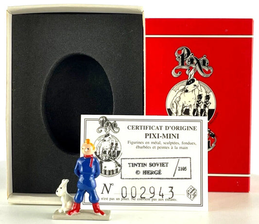 Pixi Mini Serie Tintin Set 2105 "Land of Soviets" 1995 Metal Figurine RARE