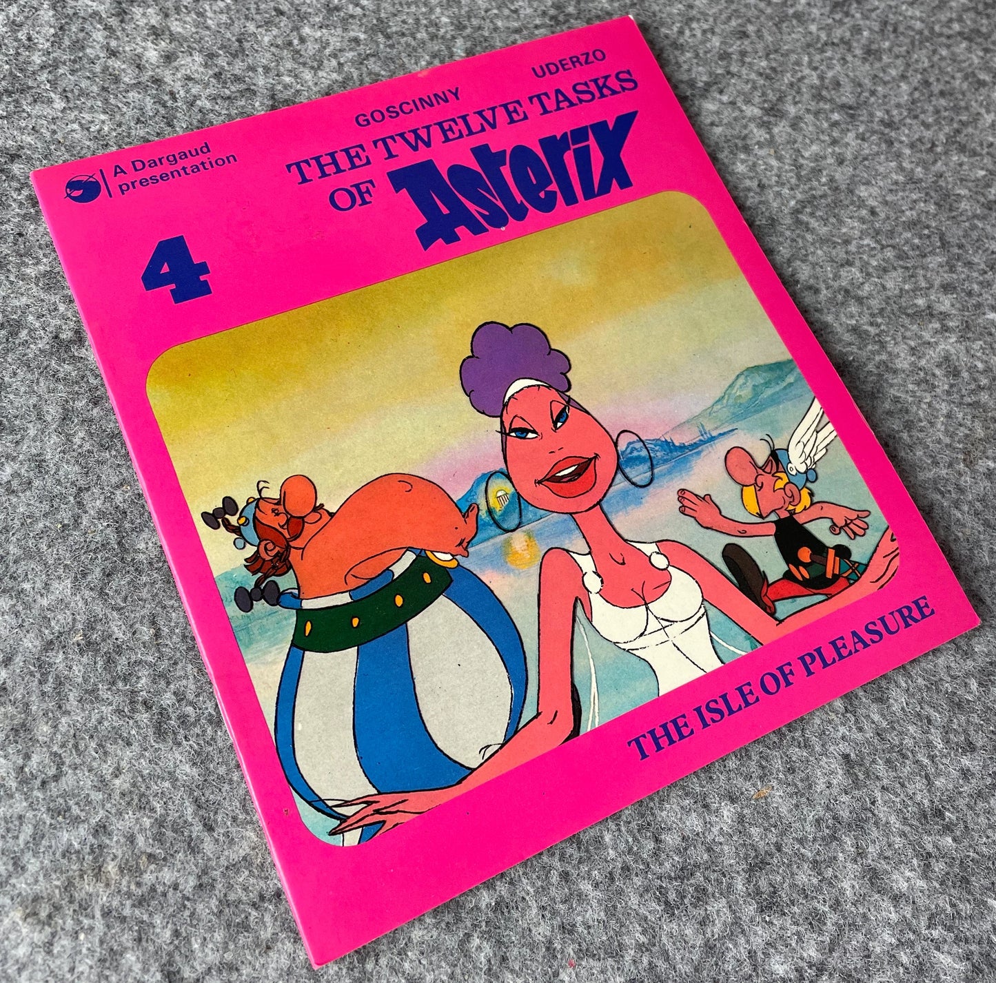 12 Tasks of Asterix Volume 4 The Isle of Pleasure - Vintage Hodder 1970s Paperback UK Edition