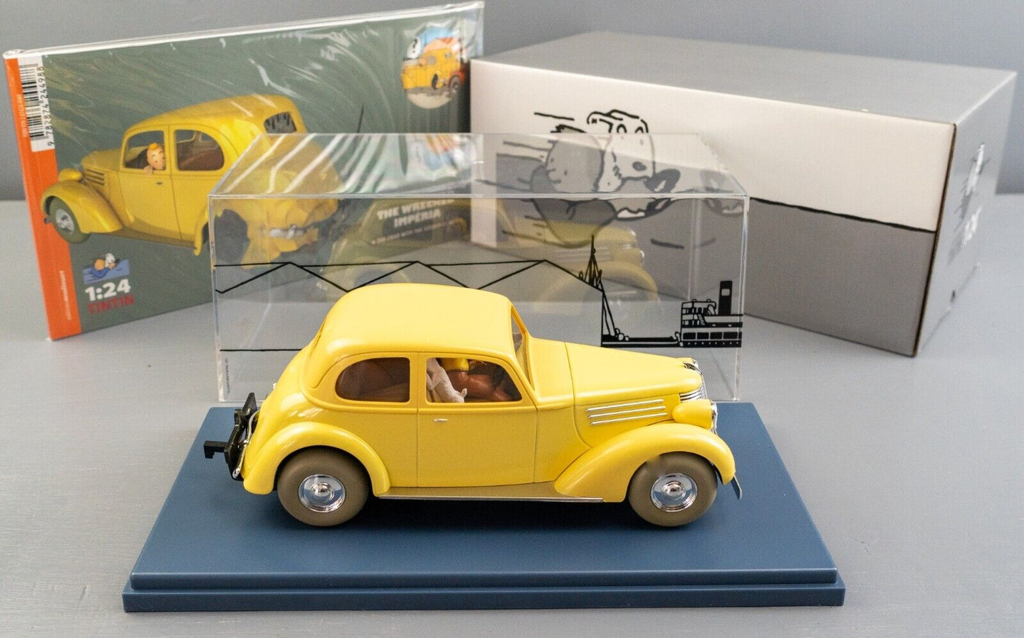 VOITURE TINTIN 1/24 #29961 Broken Car: Crab Golden Claws Hachette Model Car 61