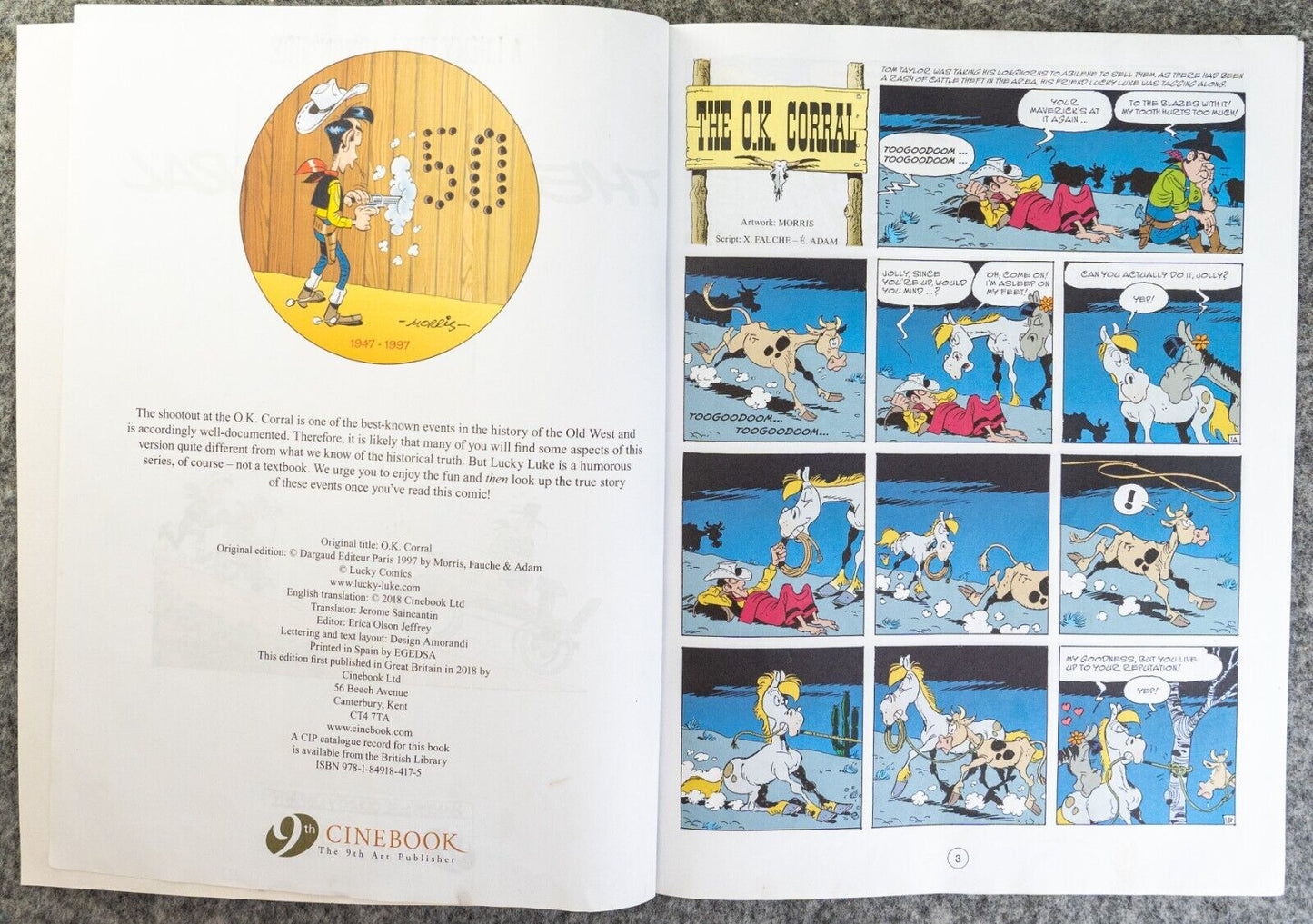 Lucky Luke Volume 70: The O.K. Corral - Cinebook Paperback UK Comic Book