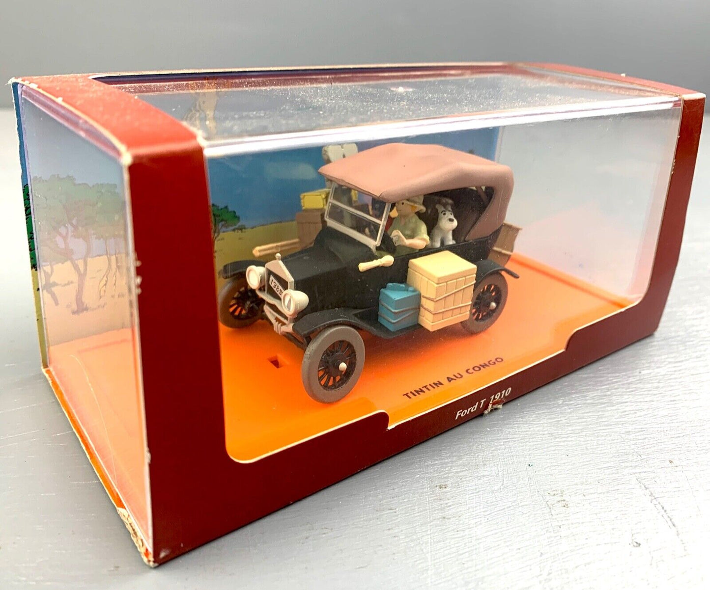 ATLAS TINTIN CAR Black Ford Model T: Congo Red box version model 1/43 Scale #2528002