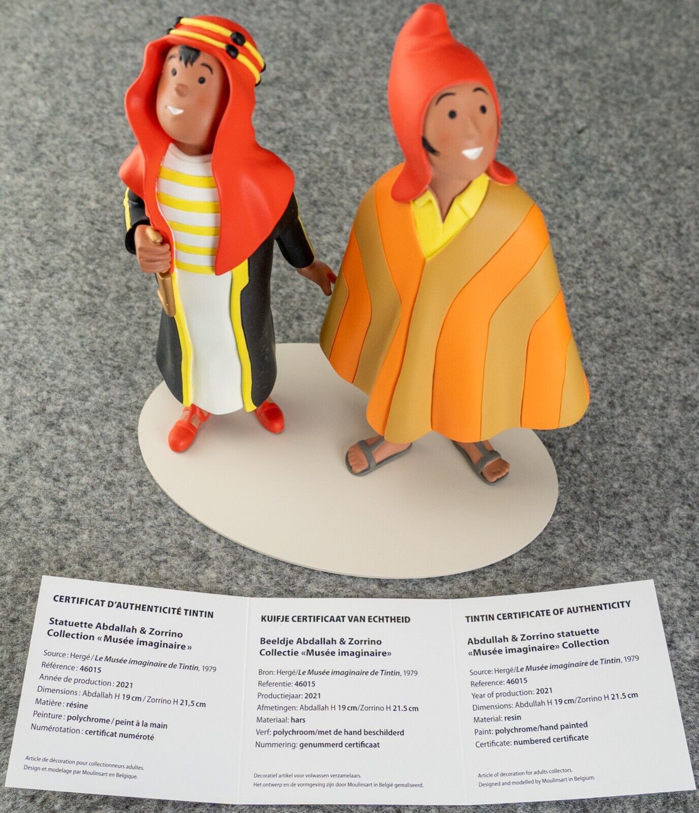 Statuette Moulinsart 46015 Abdullah & Zorriino Musee Imaginaire 2021 Tintin Resin Model