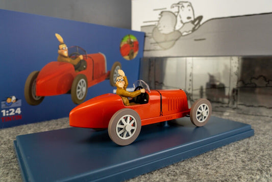 VOITURE TINTIN 1/24 29941 Bugatti Type 35 Bobby Smiles: America Hachette Car #41