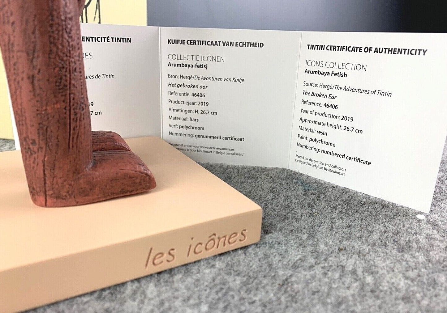 Statuette Moulinsart 46406 Arumbaya Fetish "Les Icones" 2019 Tintin 26.7cm Resin