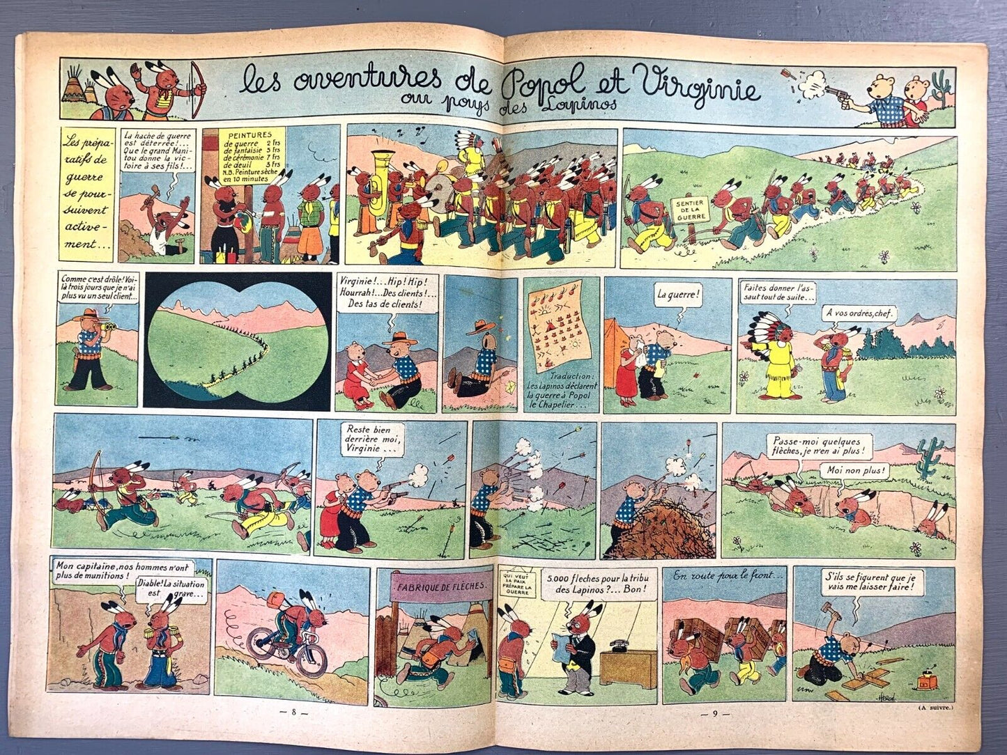 JOURNAL TINTIN Issue 19: 1948 Herge Cover Edition Vintage Comic EO Couverture