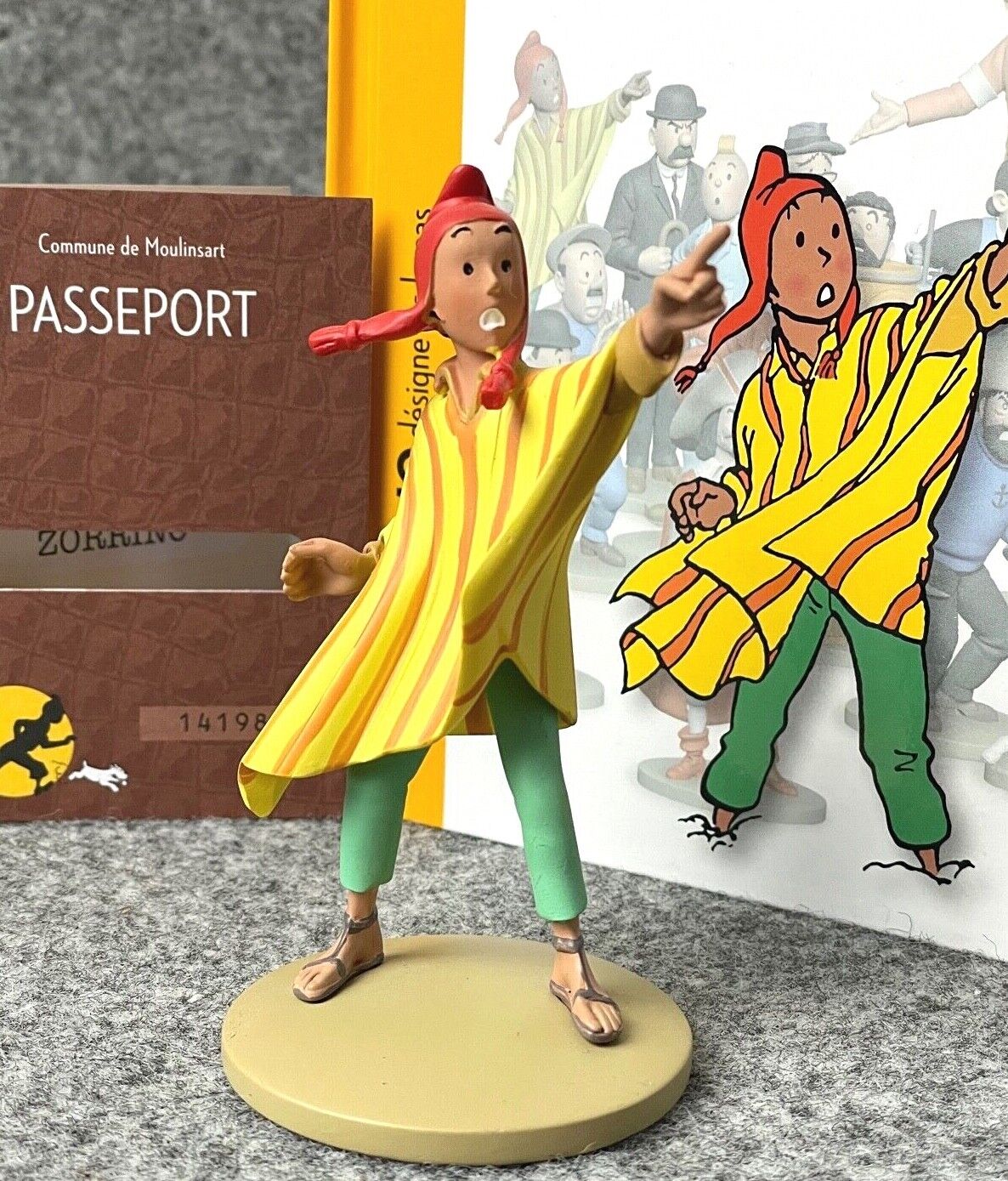 Tintin Figurine Officielle # 53 Zorrino - Prisoners Sun Resin Model Figure