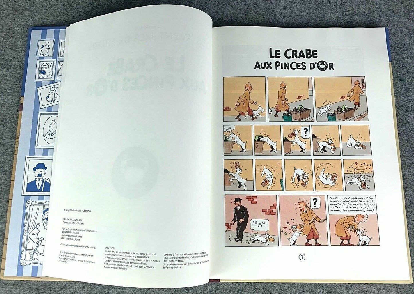 Crabe Aux Pinces D' Or 80 Years of Haddock 1st Facsimile Edition HB Tintin Book Herge EO