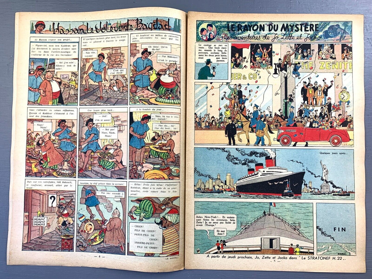 JOURNAL TINTIN Issue 19: 1948 Herge Cover Edition Vintage Comic EO Couverture