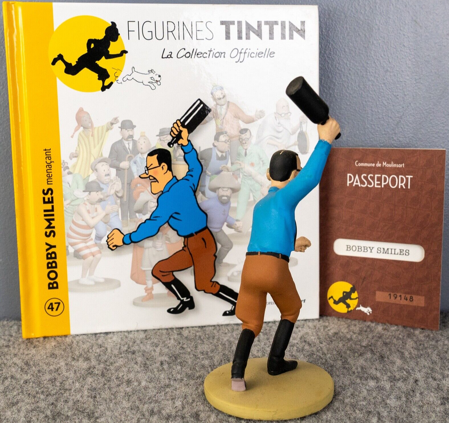 Tintin Figurines Officielle # 47 Bobby Smiles: America Herge model Moulinsart