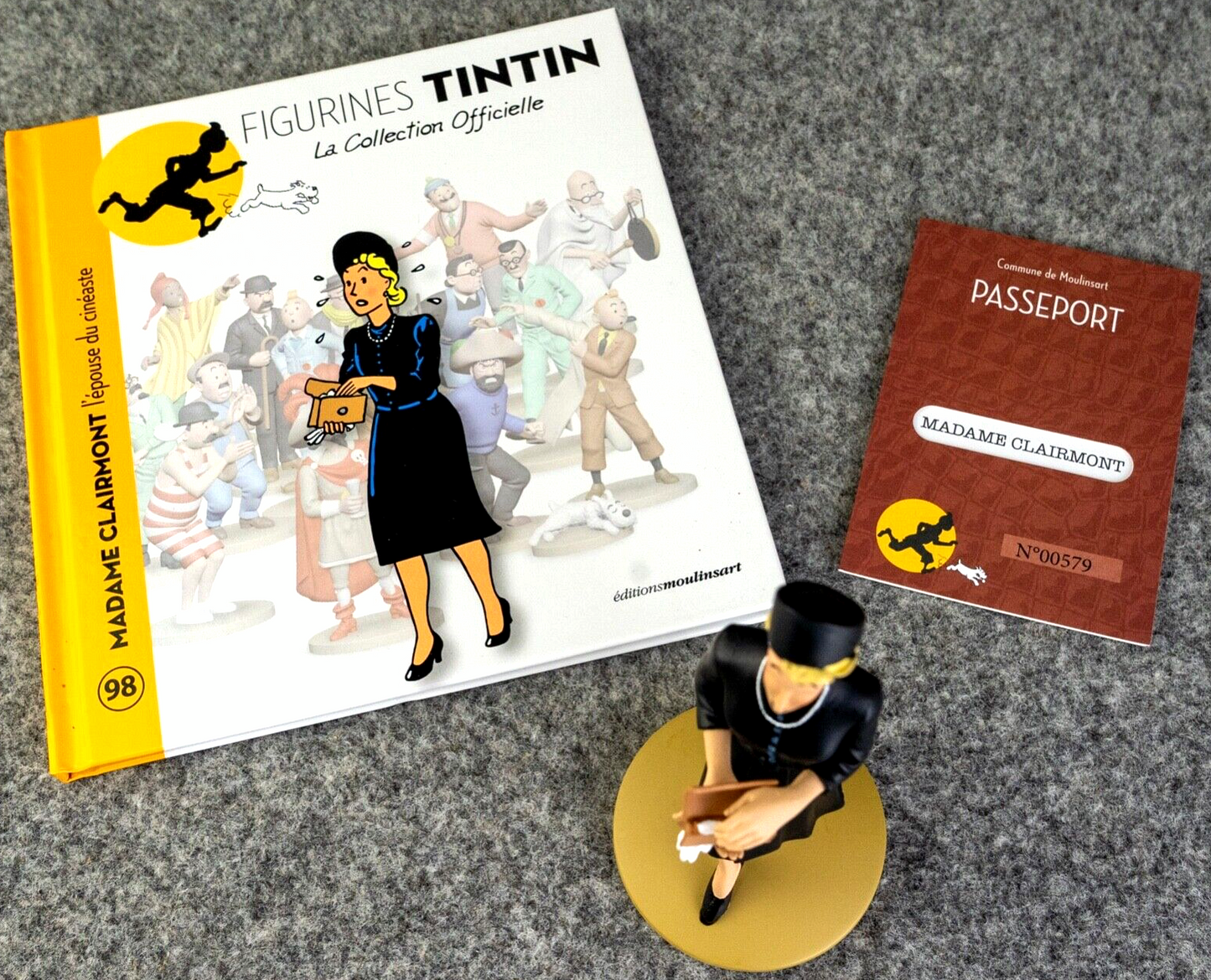 Tintin Figurines Officielle #98 Madame Clairmont 7 Crystal Balls Herge Resin Figure