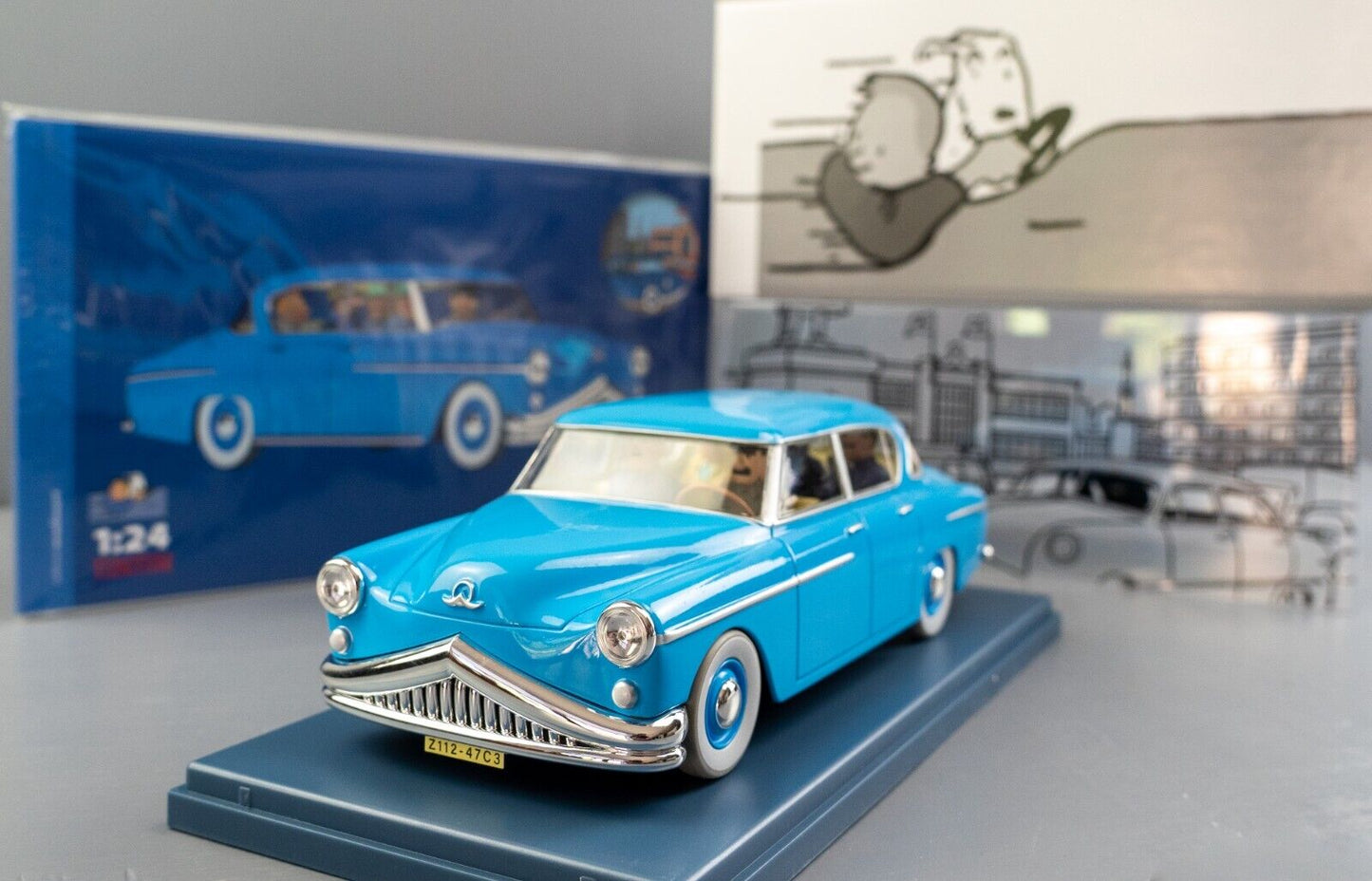 VOITURE TINTIN 1/24 29934 The Interpreters Car: Calculus Affair Hachette car #34