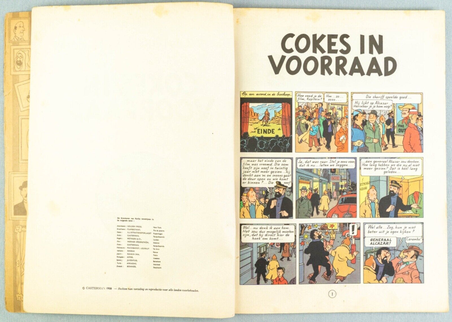 Kuifje: Cokes In Voorraad 1963 Casterman Early Dutch Paperback Edition Tintin by Herge