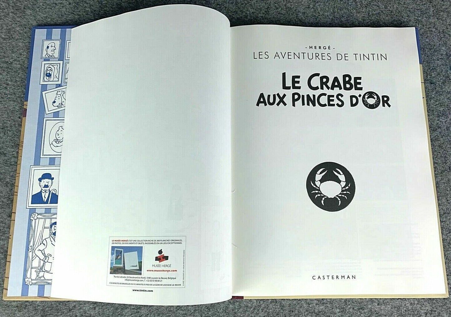 Crabe Aux Pinces D' Or 80 Years of Haddock 1st Facsimile Edition HB Tintin Book Herge EO