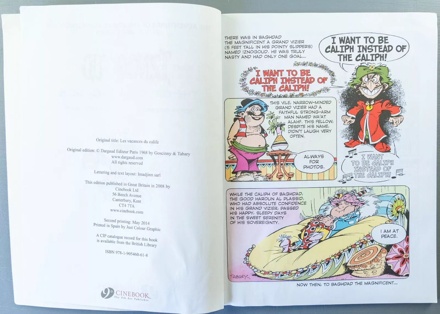 Cinebook Paperback Goscinny: Iznogoud The Caliph's Vacation 2014 Colour