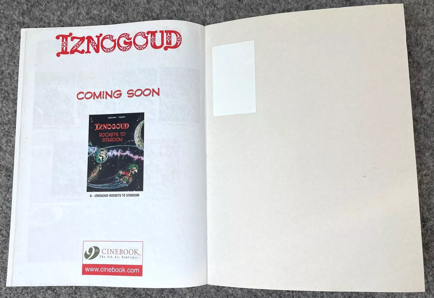 Cinebook Paperback Goscinny: Iznogoud The Infamous 2011 Colour