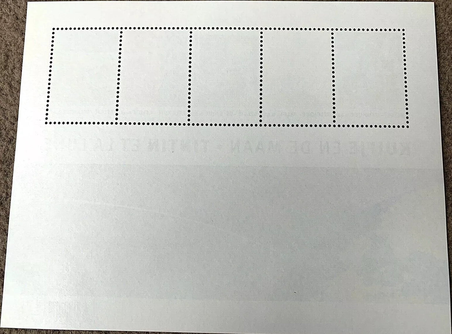 Tintin Et La Lune x 5 Set: Rare Belge Post/Moulinsart Tintin Postage Stamp Collection