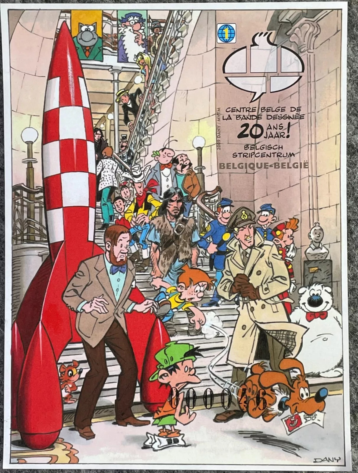 Centre Bande Dessinee, Used/Marked: Rare Belge Post/Moulinsart Tintin Postage Stamp