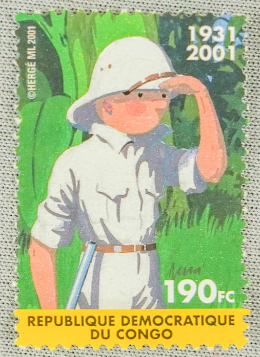 Congo Stamp: Rare Belge Post/Moulinsart Tintin Postage Collection
