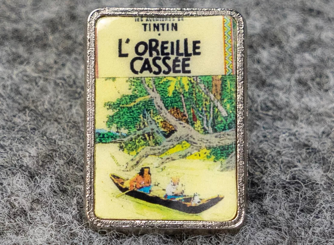 L'Oreille Cassée: Rare Vintage Tintin Metal Pin Badge 1980s Moulinsart