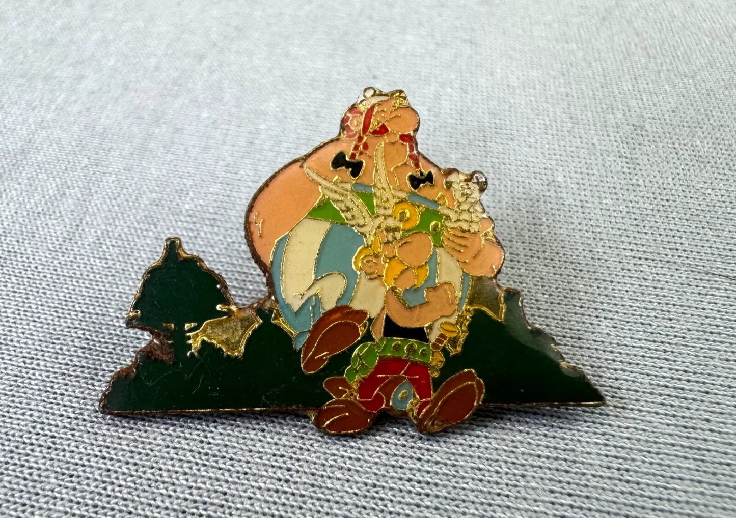 Parc Asterix Mountains Pin Badge: Vintage Goscinny Collectible Asterix & Obelix