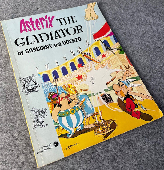 Asterix & the Gladiator - 1970s Hodder/Dargaud UK Edition Paperback Book Uderzo