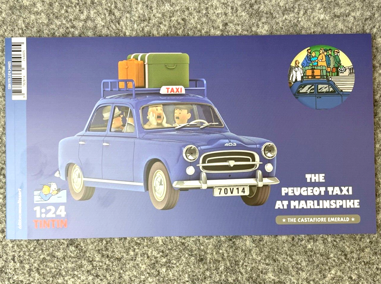 VOITURE TINTIN 1/24 29937 Peugeot 403: Castafiore Emerald Hachette car #37