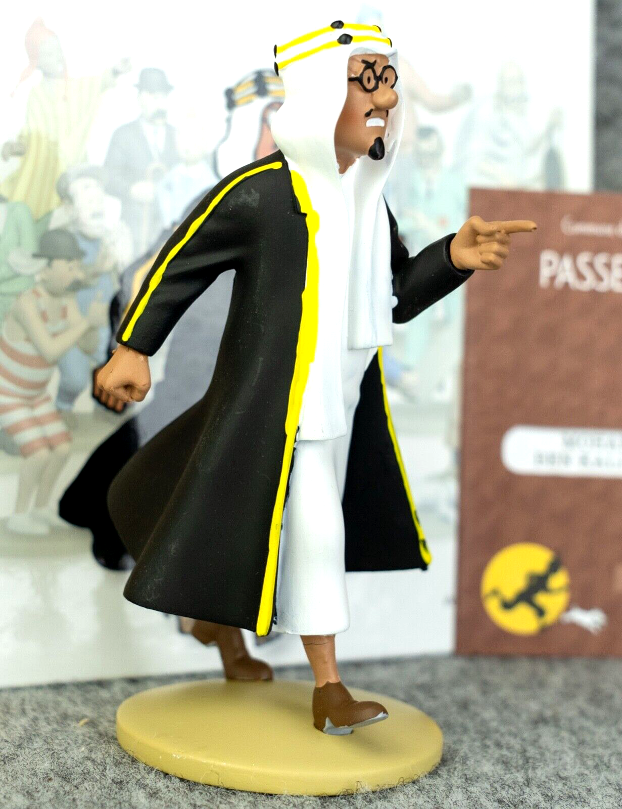 Tintin Figurines Officielle #62 Ben Kalish Ezab: Land Black Gold Resin Model Figure