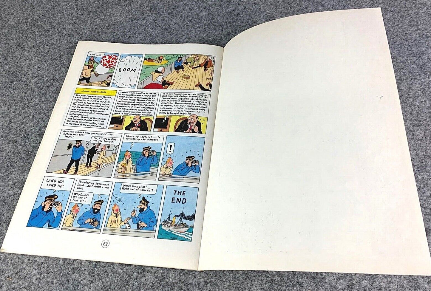 The Shooting Star - Tintin Mammoth UK Paperback Edition Book 1990s