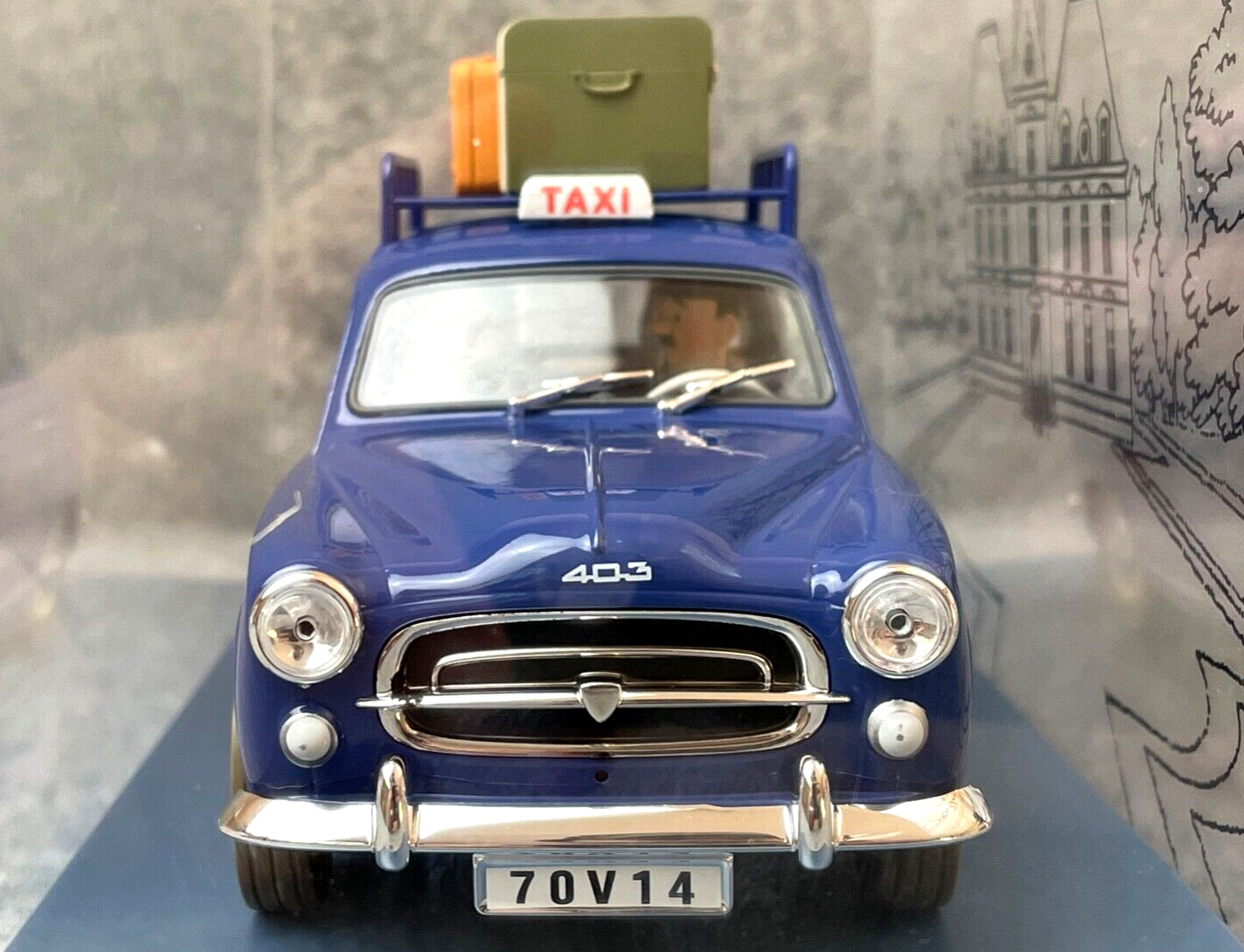 VOITURE TINTIN 1/24 29937 Peugeot 403: Castafiore Emerald Hachette car #37