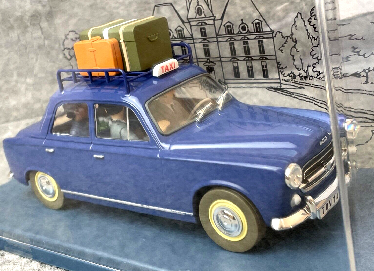 VOITURE TINTIN 1/24 29937 Peugeot 403: Castafiore Emerald Hachette car #37