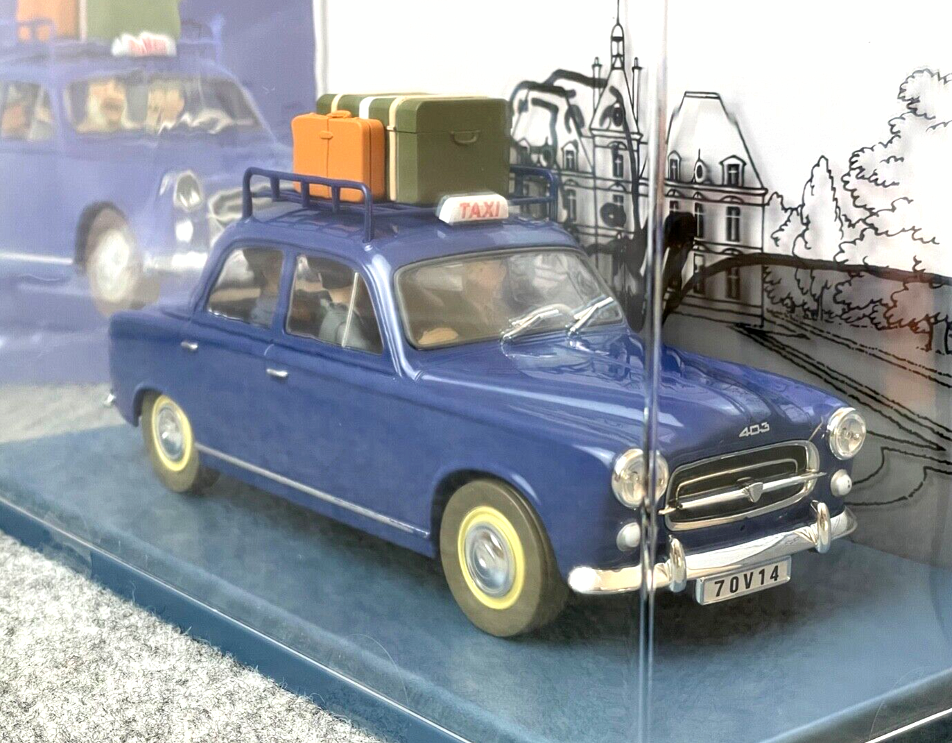 VOITURE TINTIN 1/24 29937 Peugeot 403: Castafiore Emerald Hachette car #37