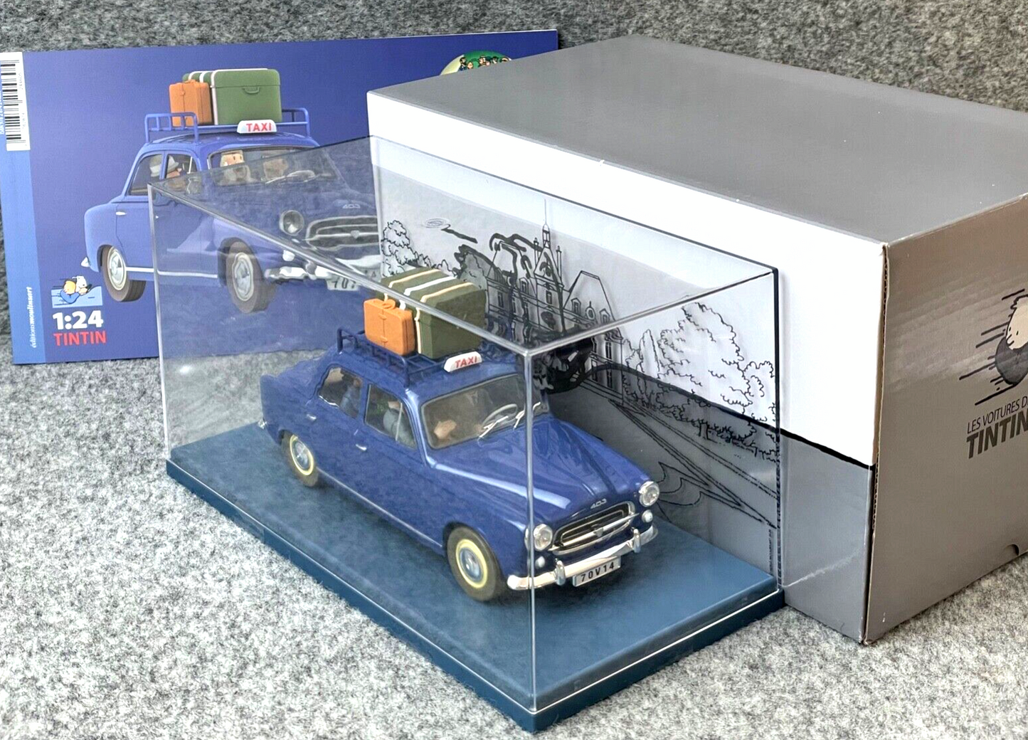 VOITURE TINTIN 1/24 29937 Peugeot 403: Castafiore Emerald Hachette car #37