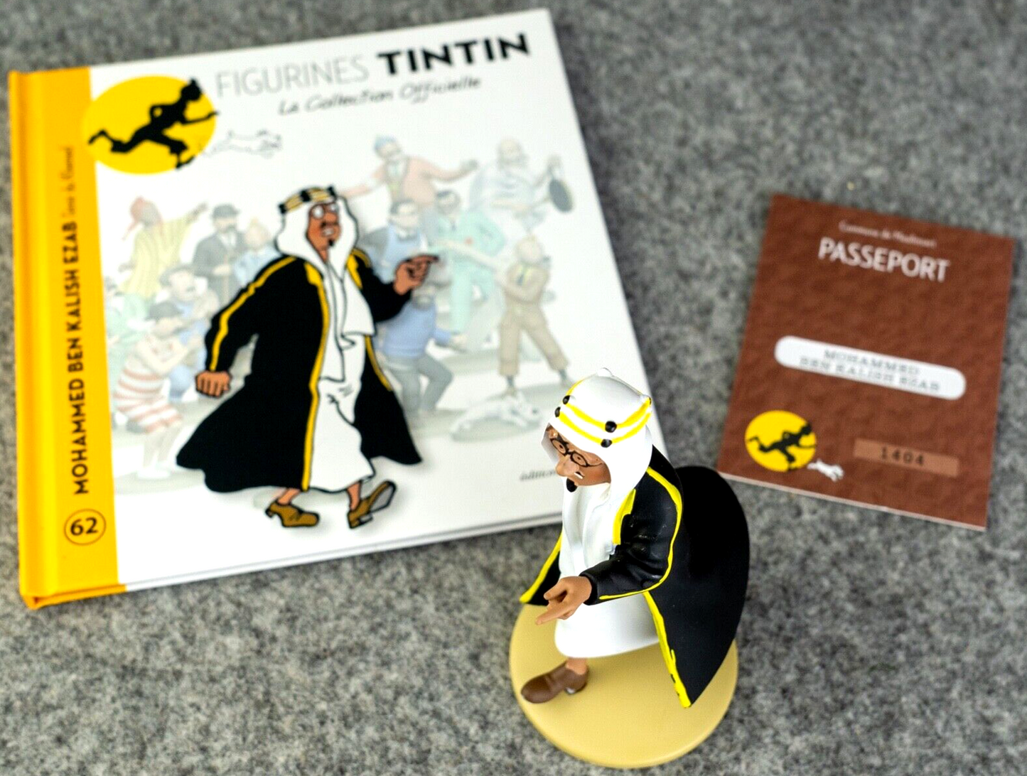 Tintin Figurines Officielle #62 Ben Kalish Ezab: Land Black Gold Resin Model Figure