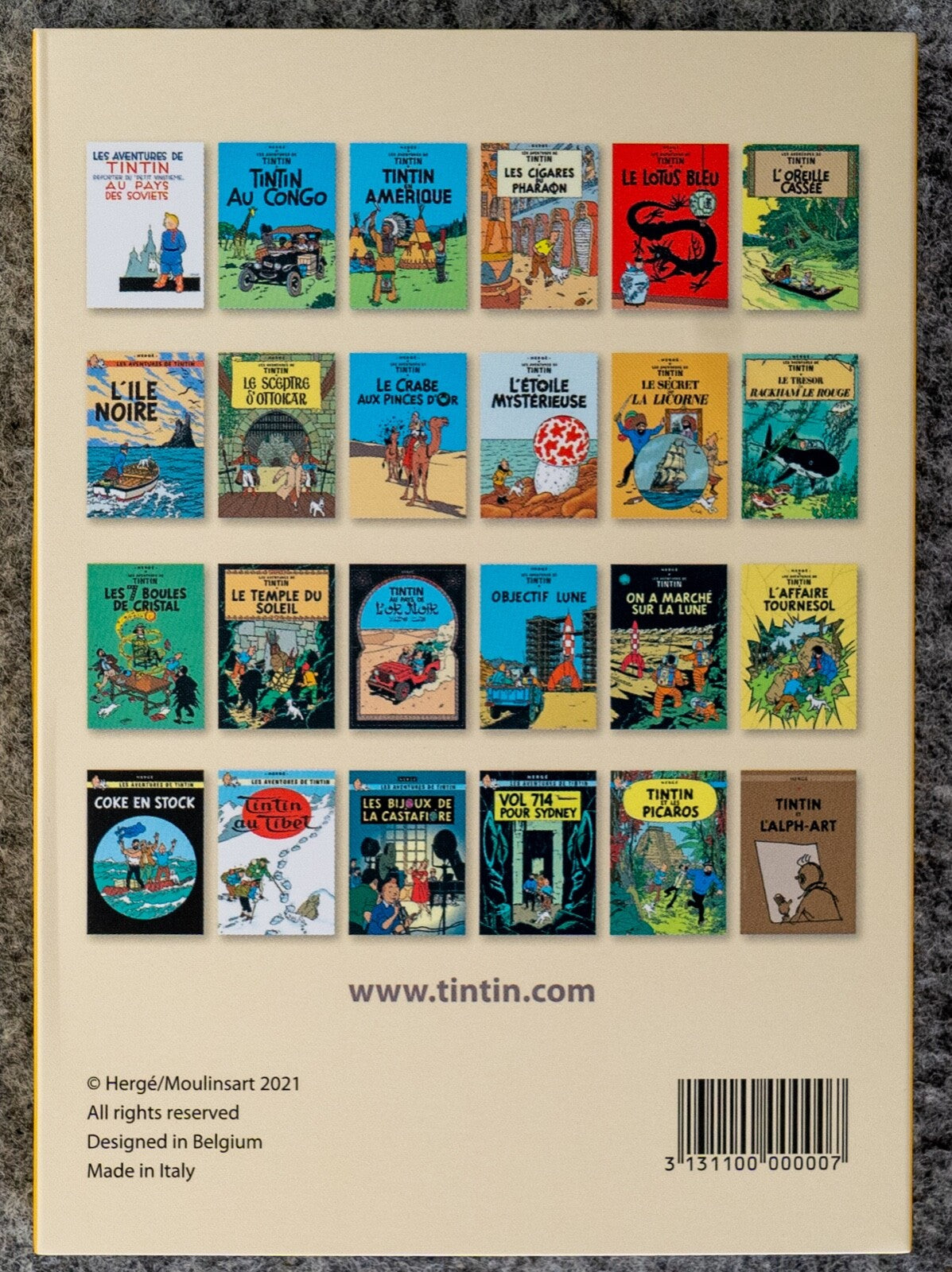 Tintin Book Cover Postcard Set x24 Cards: Herge/Moulinsart Edition