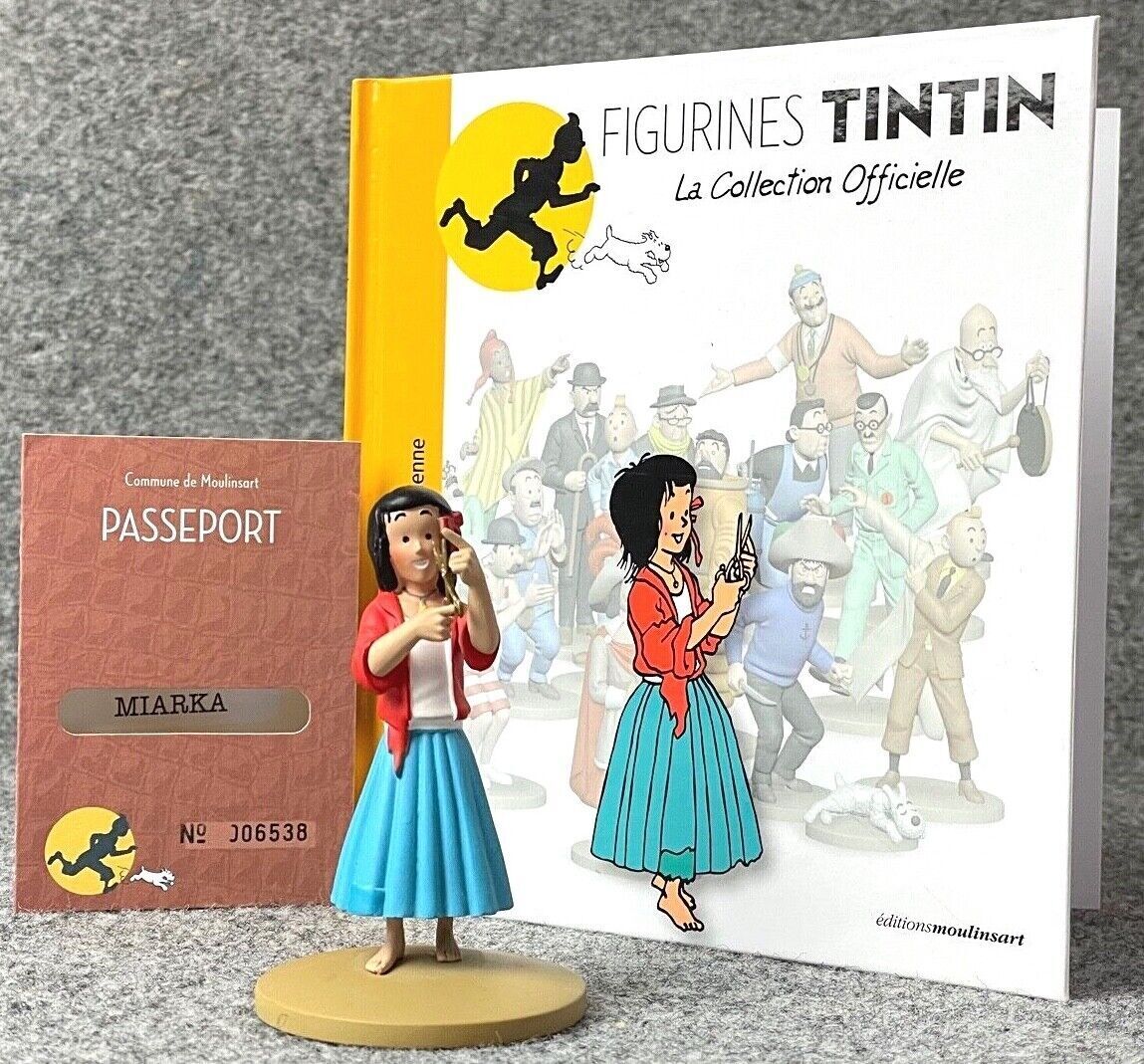 Tintin Figurines Officielle #91 Gypsy girl Miarka Castafiore Emerald resin model