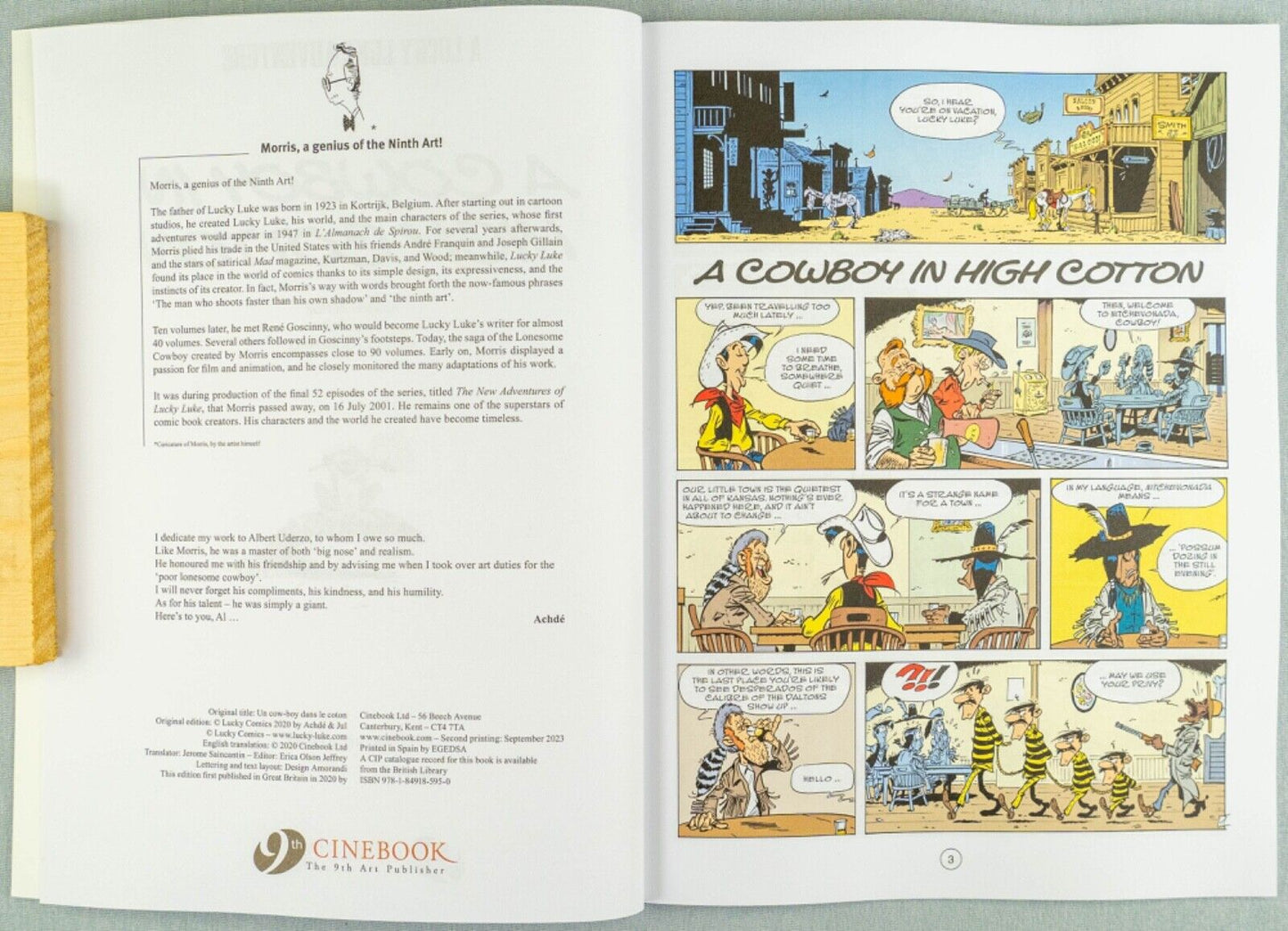 Lucky Luke Volume 77: A Cowboy in High Cotton - Cinebook Paperback UK Comic Book