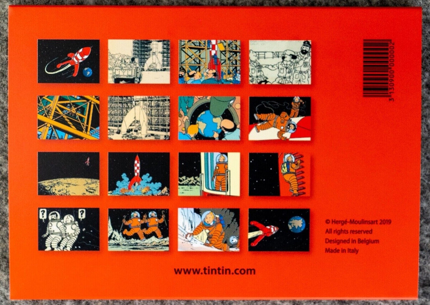 Explorers On The Moon Postcard Set x16 Cards: Herge/Moulinsart Edition