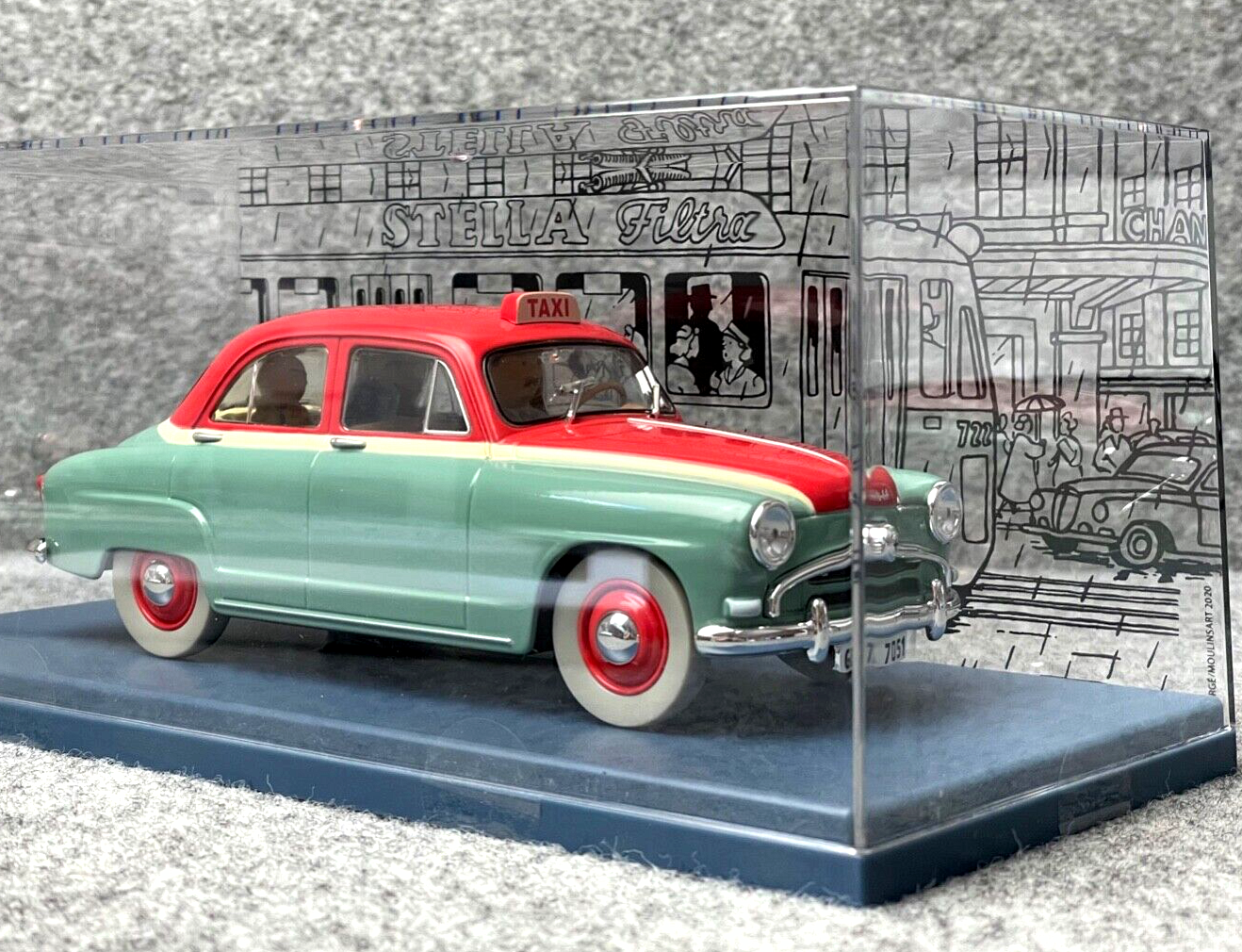 VOITURE TINTIN 1/24 29929 Simca Taxi: Calculus Affair Hachette Model car #29