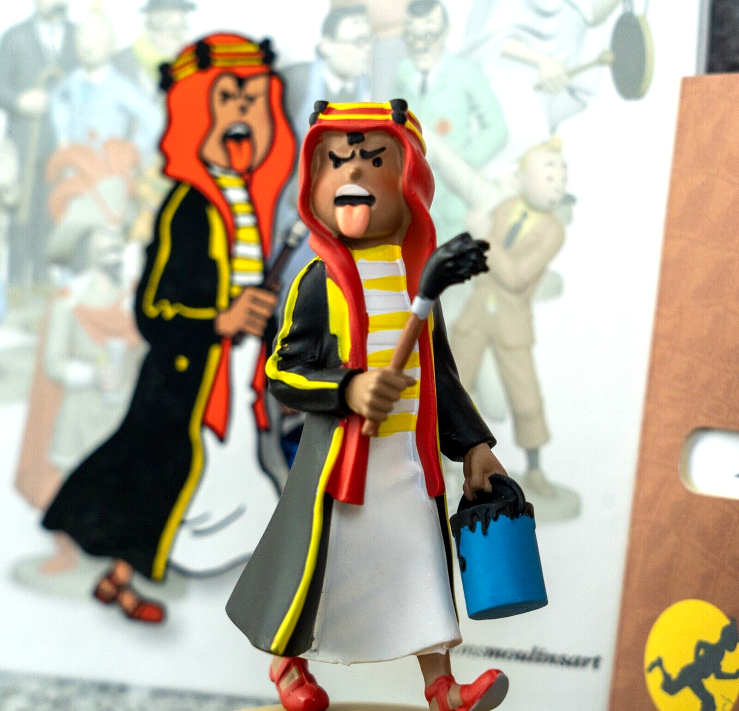 Tintin Figurines Officielle #70 Abdullah: Land Black Gold Resin Model Figure RARE