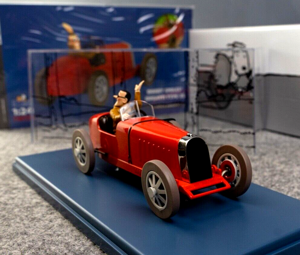 VOITURE TINTIN 1/24 29941 Bugatti Type 35 Bobby Smiles: America Hachette Car #41