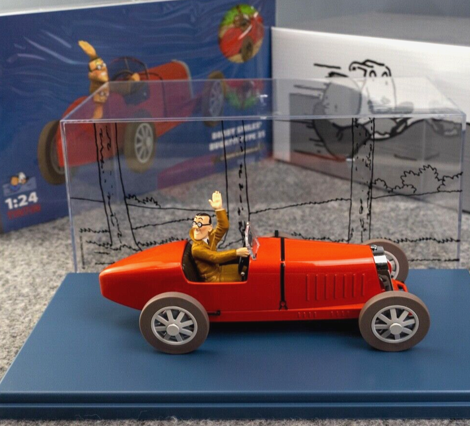 VOITURE TINTIN 1/24 29941 Bugatti Type 35 Bobby Smiles: America Hachette Car #41