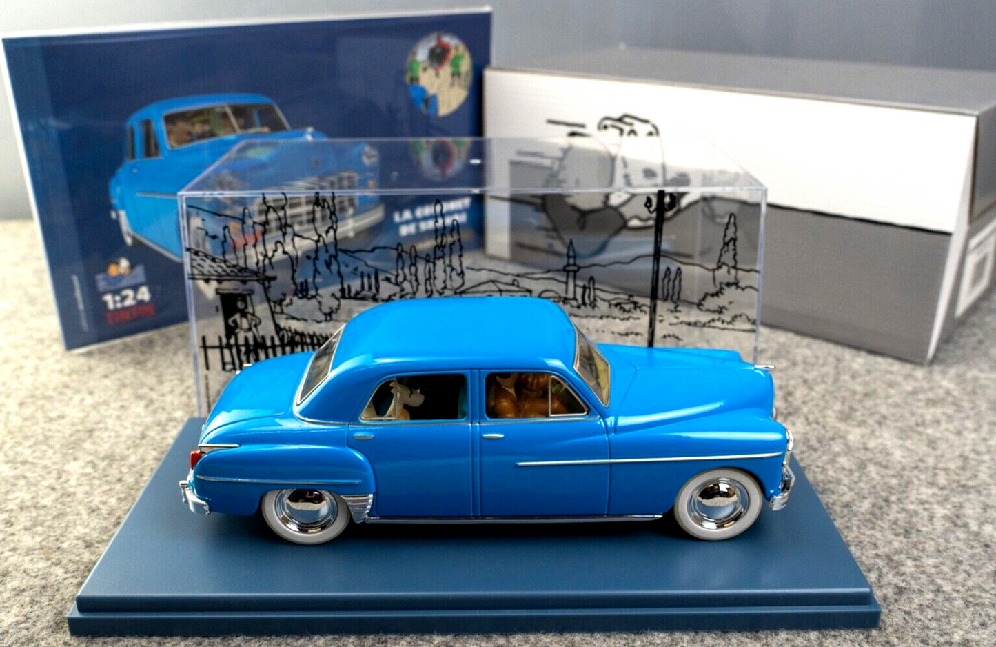 VOITURE TINTIN 1/24 29945 Dodge Coronet: Destination Moon Hachette Model Car #45