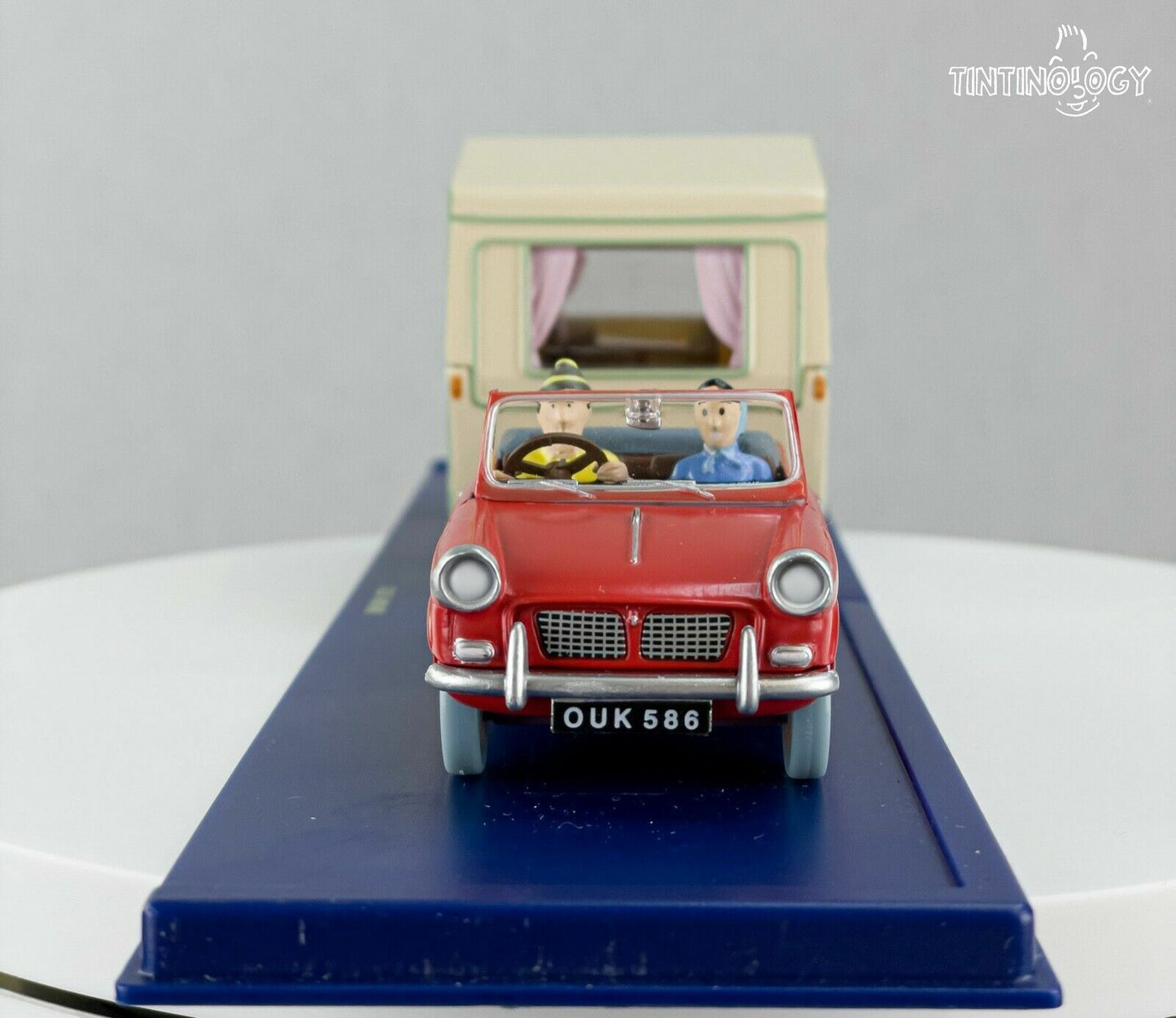 Atlas Tintin Cars # 28 & 29 Triumph Herald + Caravan Black Island Herge model Voiture 1/43 Scale